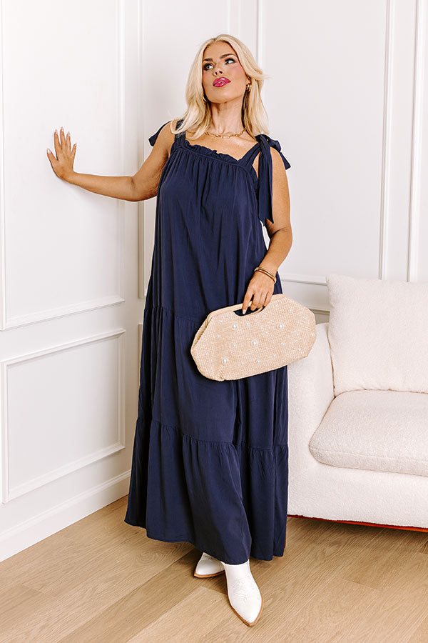 Premium Navy Curves Maxi Dress - Ultimate Summer Style