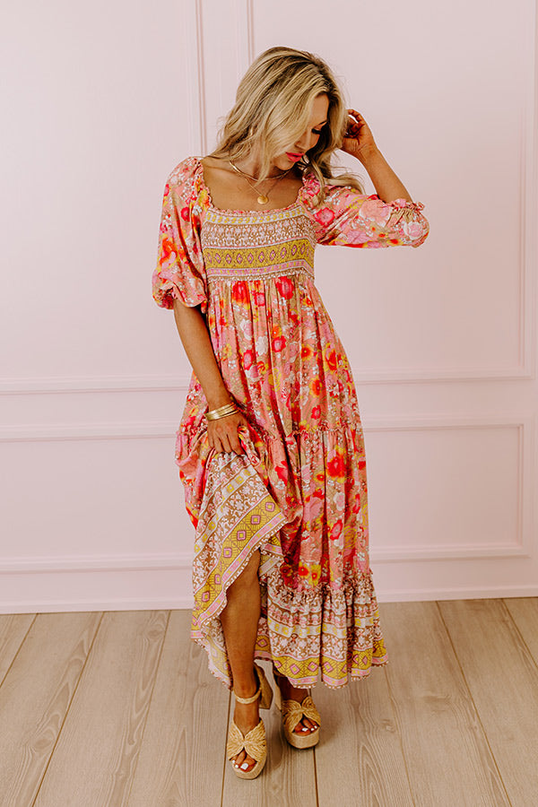 Ultimate Boho Floral Midi Dress