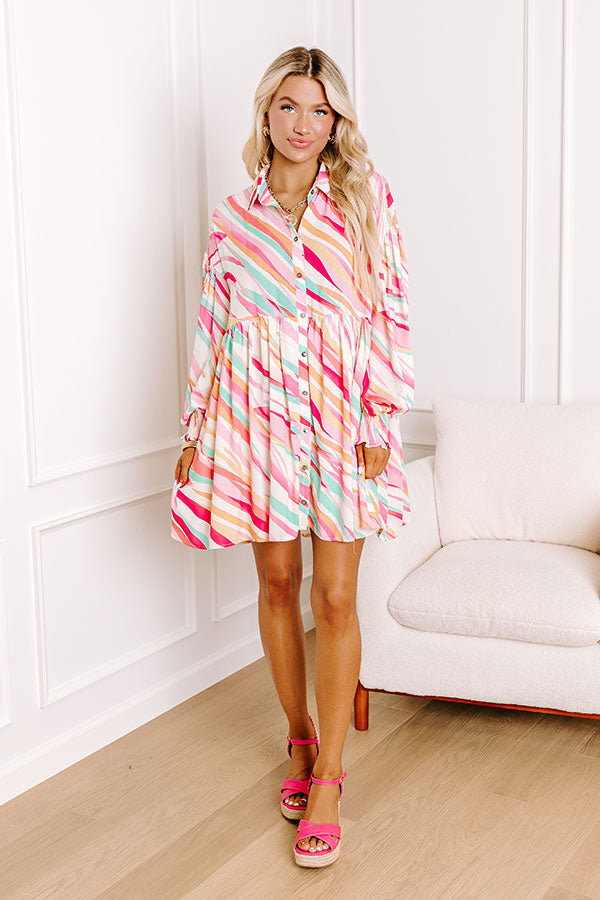 Ultimate Sorbet Summer Mini Dress - Pink Bliss