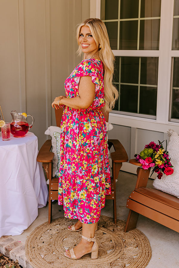 Premium Floral Midi Dress - Ultimate Spring Style