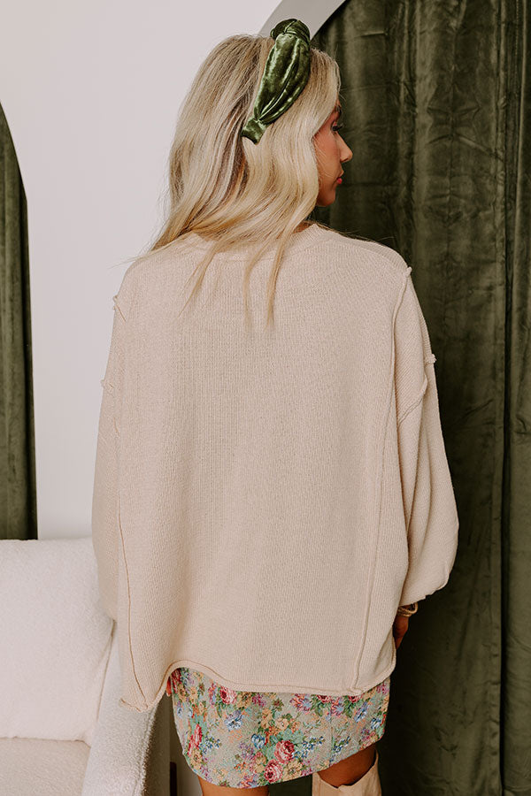 Premium Oversized Knit Sweater in Oatmeal - Ultimate Fall Wardrobe Essential