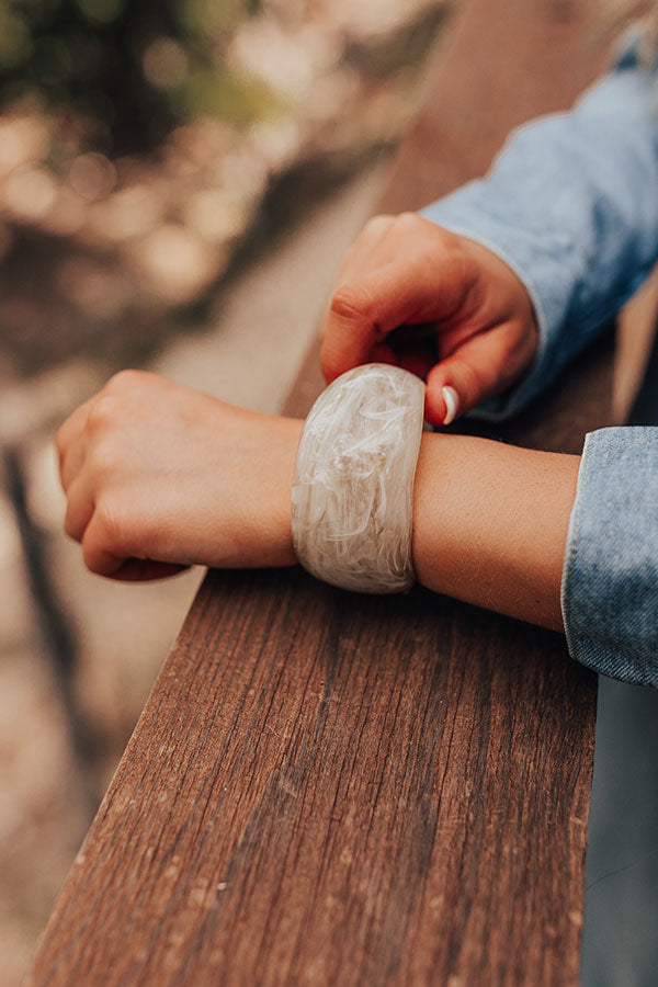 Premium Boho Vibe Bangle Bracelet in Beige - Ultimate Style Upgrade