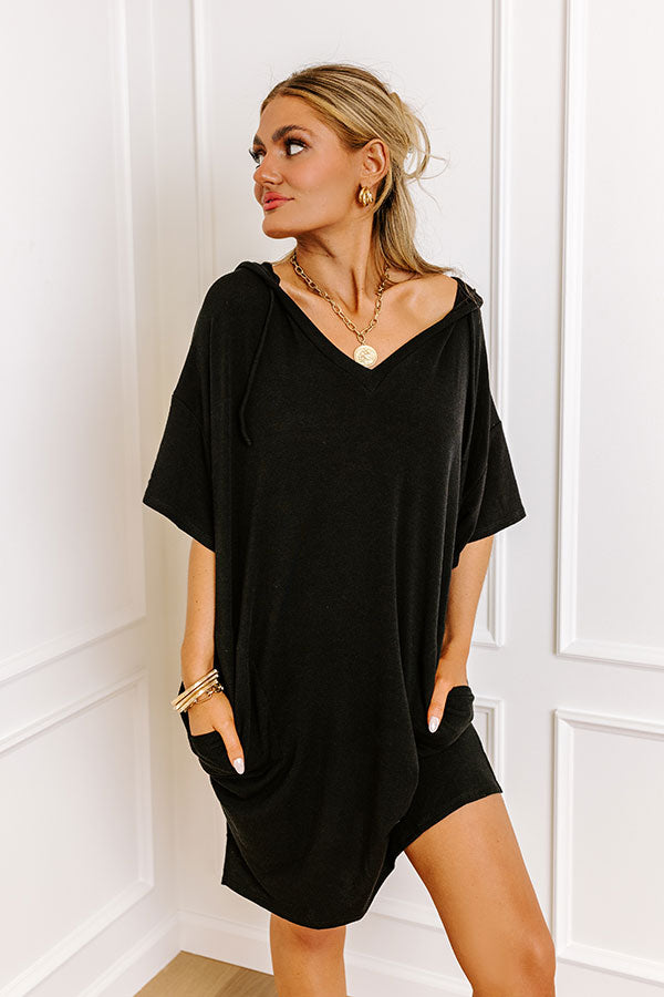 Ultimate Calm & Centered Shift Dress - Premium Black