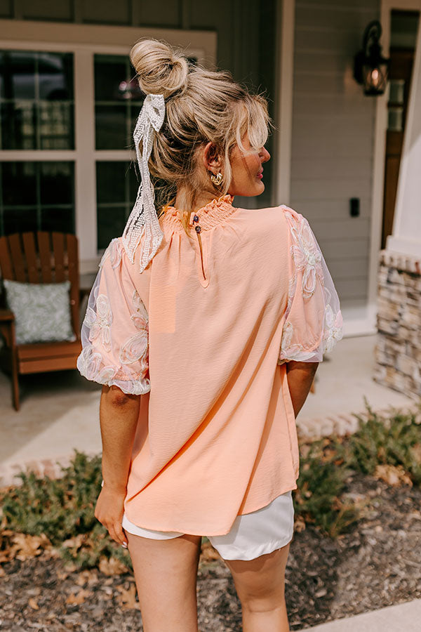 Premium Peach Cherished Moment Shift Top