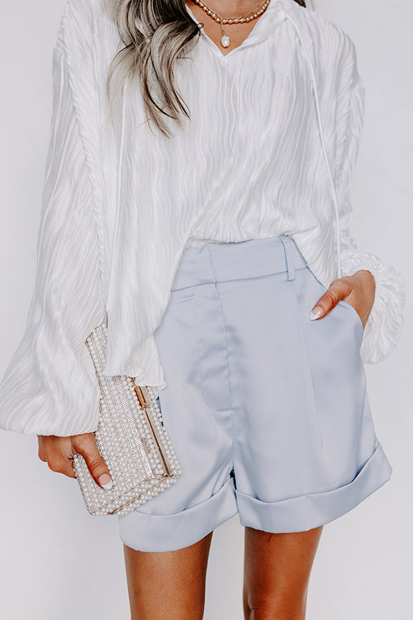 Premium High Waist Airy Blue Shorts - Ultimate Comfort & Style