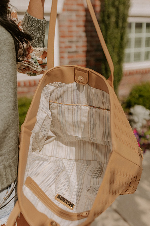 Premium Boston Market Faux Leather Tote in Iced Mocha - Ultimate Everyday Carry