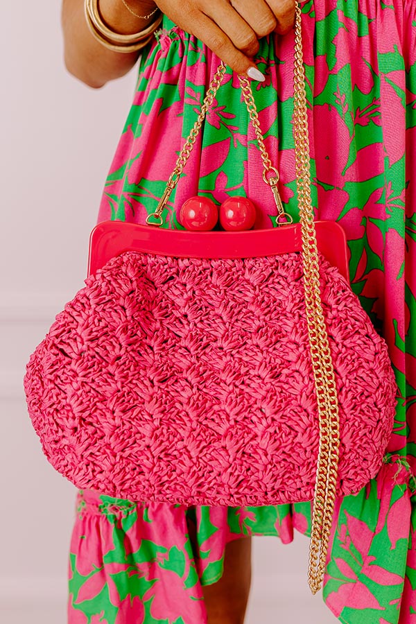 Premium Coastal Canvas Crossbody Bag - Hot Pink