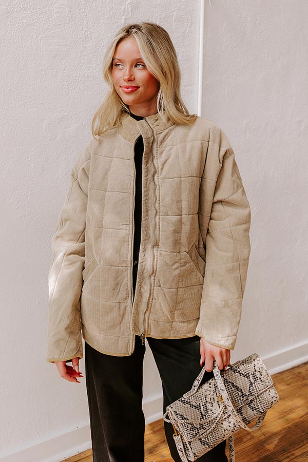 Ultimate Cozy Corduroy Jacket - Warm Taupe