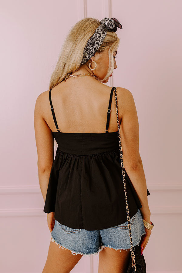 Premium Lovely Story Babydoll Tank - Ultimate Comfort in Black