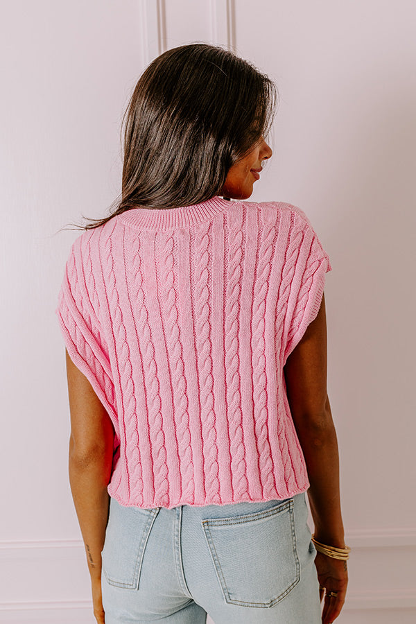 Premium Destiny Knit Top - Trendy Pink