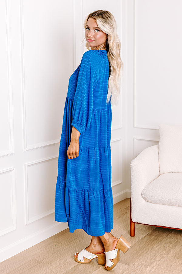 Premium Social Hour Tiered Midi Dress