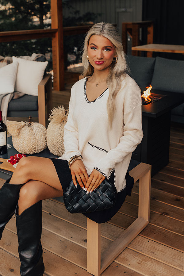 Premium French Vanilla Knit Sweater - Ultimate Small Town Romance