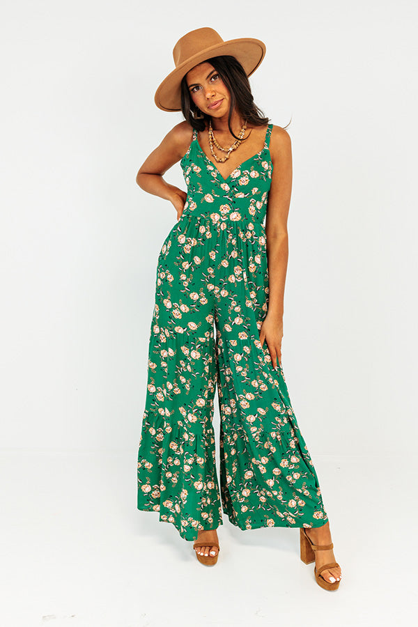 Premium Green Floral Jumpsuit - Ultimate Summer Style