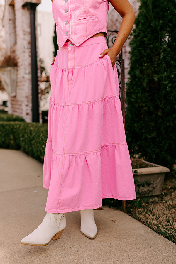 Ultimate Lady Luck High Waist Denim Skirt