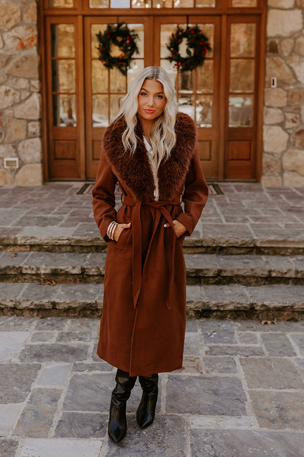Premium Central Park Stroll Coat in Chocolate - Ultimate Winter Style