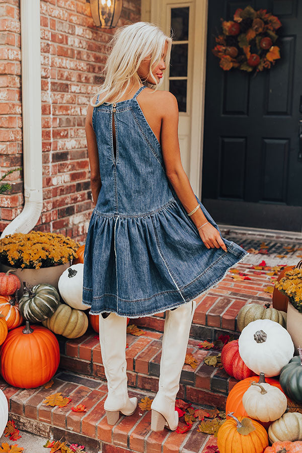 Ultimate Style Denim Mini Dress - Frayed & Flirty