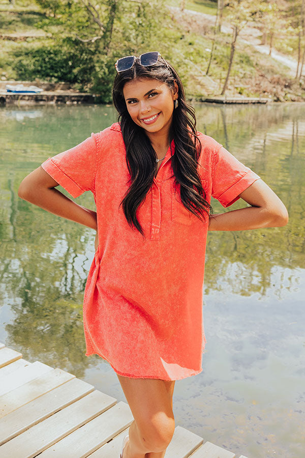 Premium Red Chambray Mini Dress - Ultimate BBQ Style