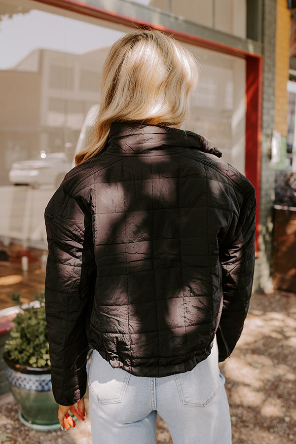 Ultimate Crisp Leaves Puffer Jacket - Black Edition