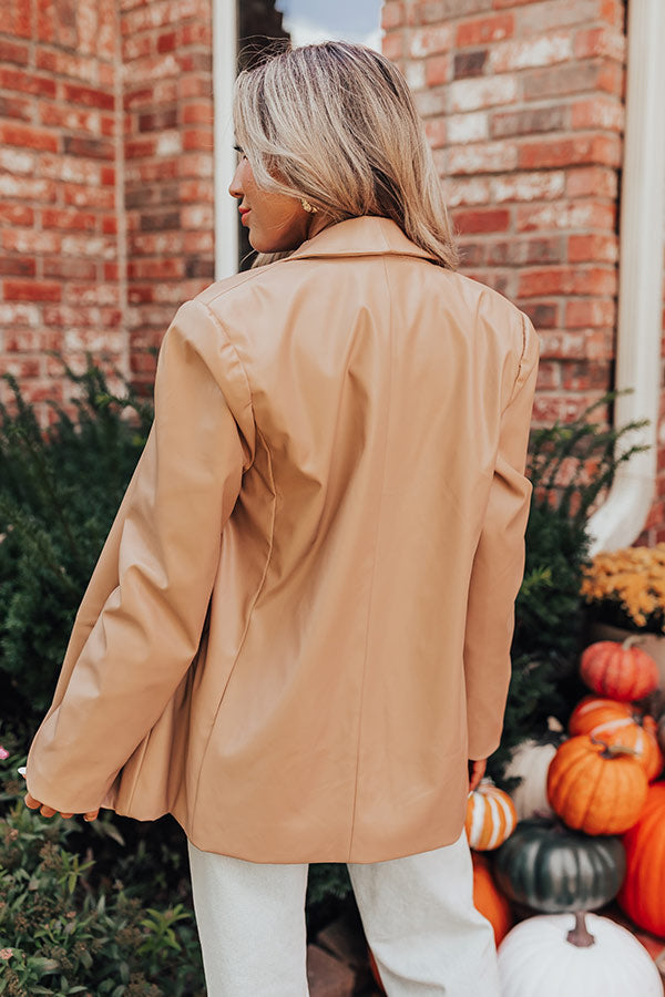 Ultimate Faux Leather Blazer - Over The Edge