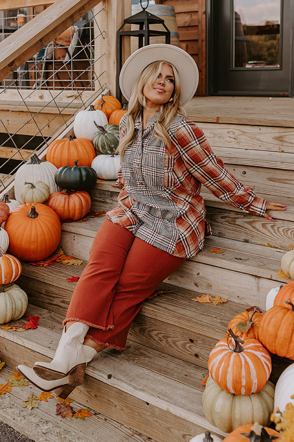 Premium Fall Sunset Flannel Tunic - Ultimate Comfort & Style