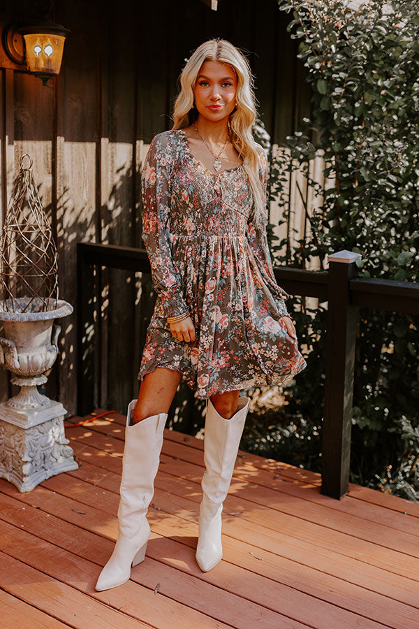 Ultimate Soho Style Floral Mesh Mini Dress
