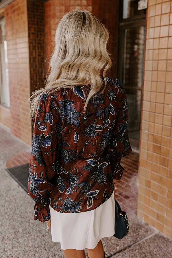 Premium Autumn Aura Floral Shift Top - Effortless Style Upgrade