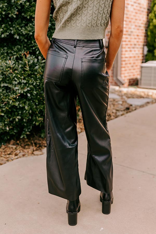 Premium Reagan High-Waist Faux Leather Pants in Black - Ultimate Style Upgrade