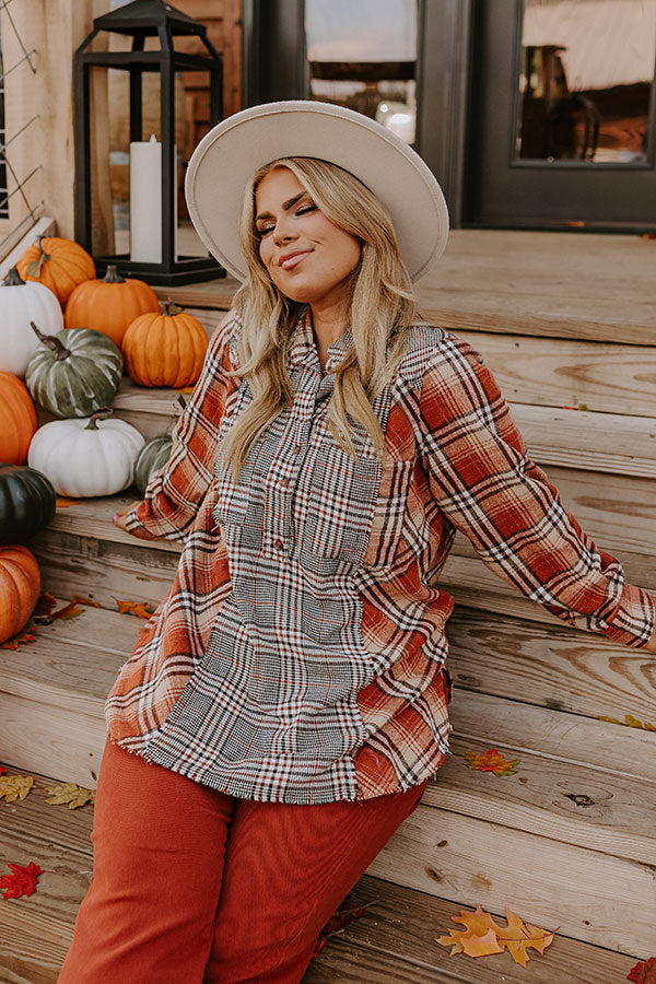 Premium Fall Sunset Flannel Tunic - Ultimate Comfort & Style