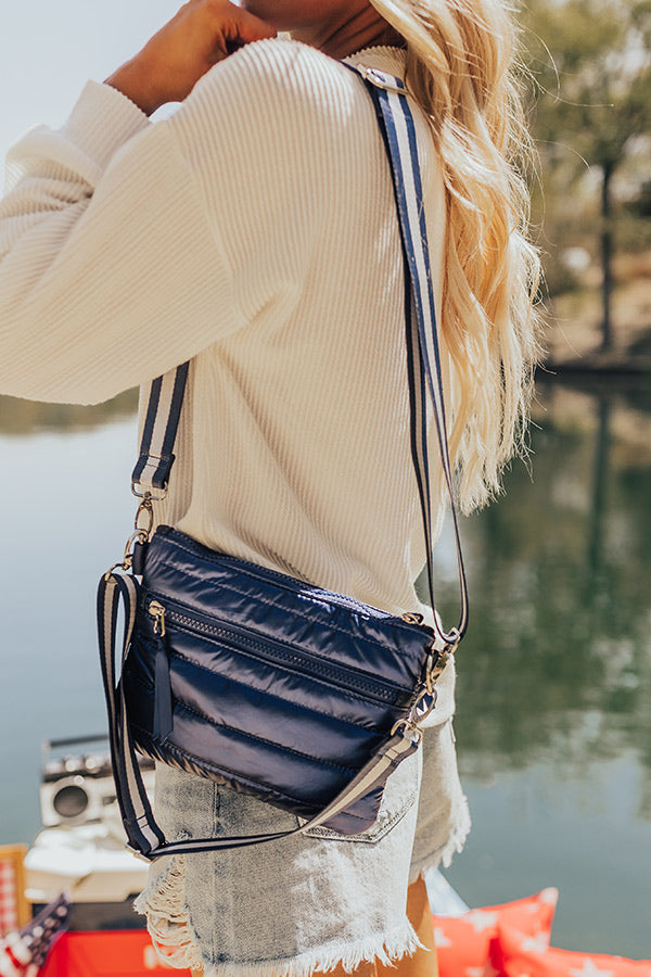 Premium City Dream Quilted Crossbody Bag in Navy - Ultimate Urban Companion