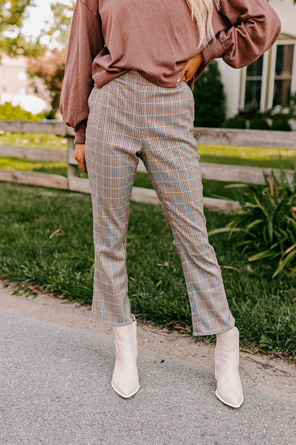 Premium High Waist Plaid Pants - Ultimate Fall Style