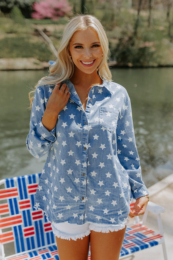 Premium Starry Eyes Chambray Shirt - Ultimate Summer Style