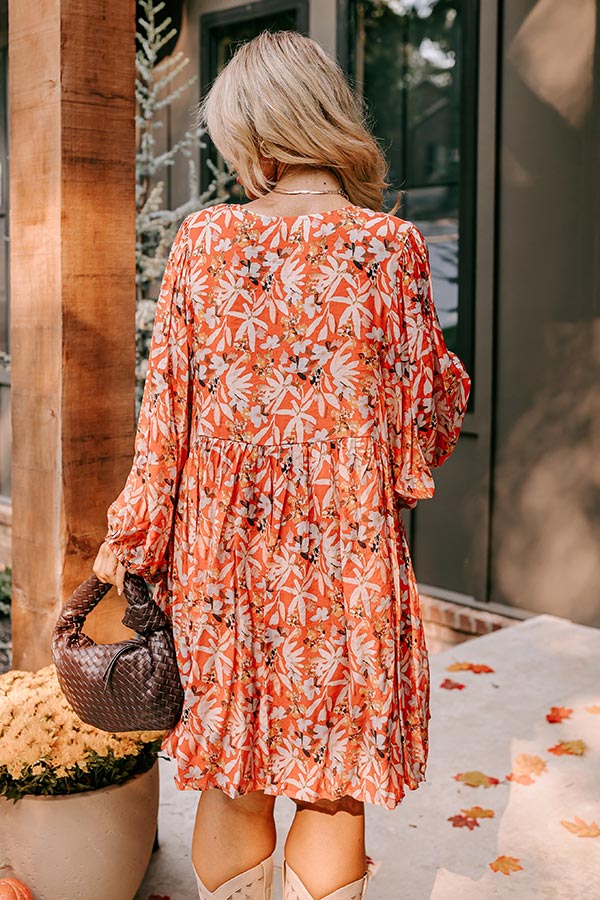 Premium Falling For You Floral Mini Dress - Autumn Edition