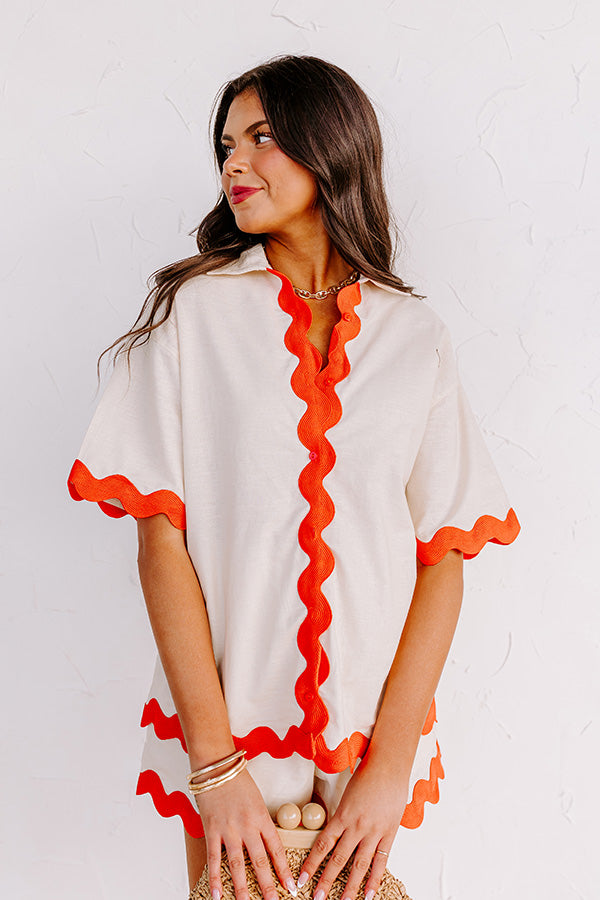 Premium Linen-Blend Vacation Top
