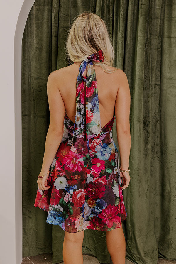 Ultimate Cocktails At Midnight Floral Mini Dress