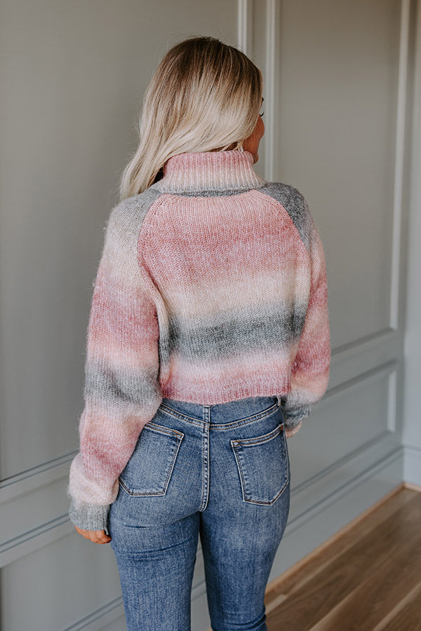 Premium Ombre Crop Knit Sweater - Ultimate Comfort & Style