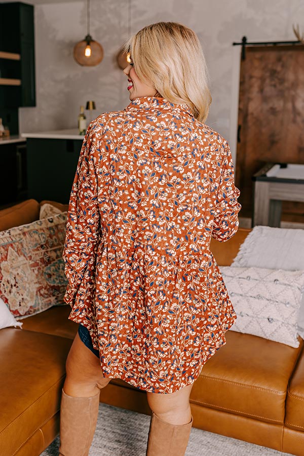 Premium Dare To Dream Floral Button-Up for Curves - Ultimate Autumn Style