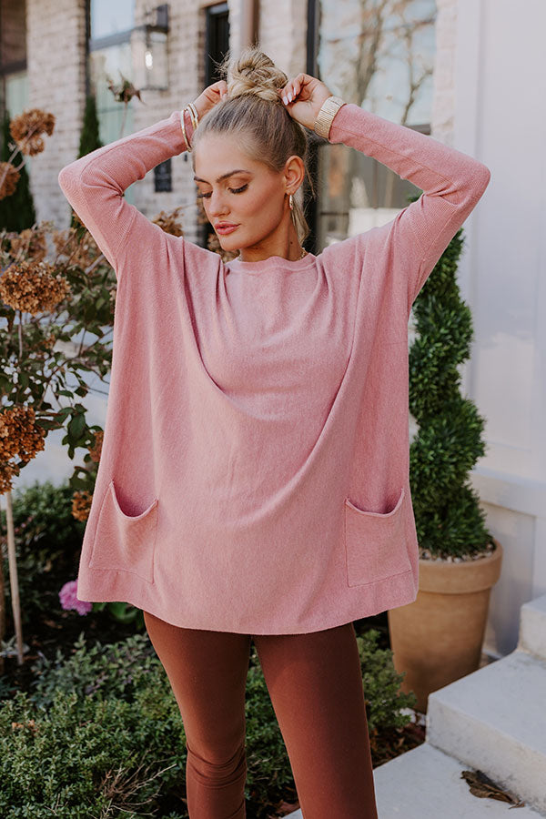 Ultimate Cozy Pink Sweater Top - Effortless Chic