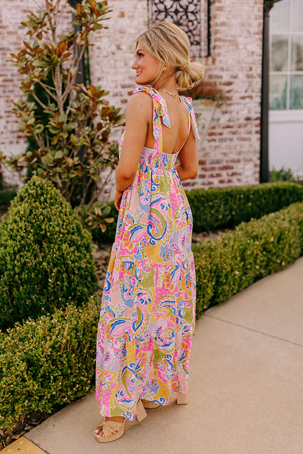 Premium Resort Radiance Paisley Maxi Dress