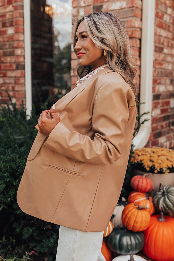 Ultimate Faux Leather Blazer - Over The Edge