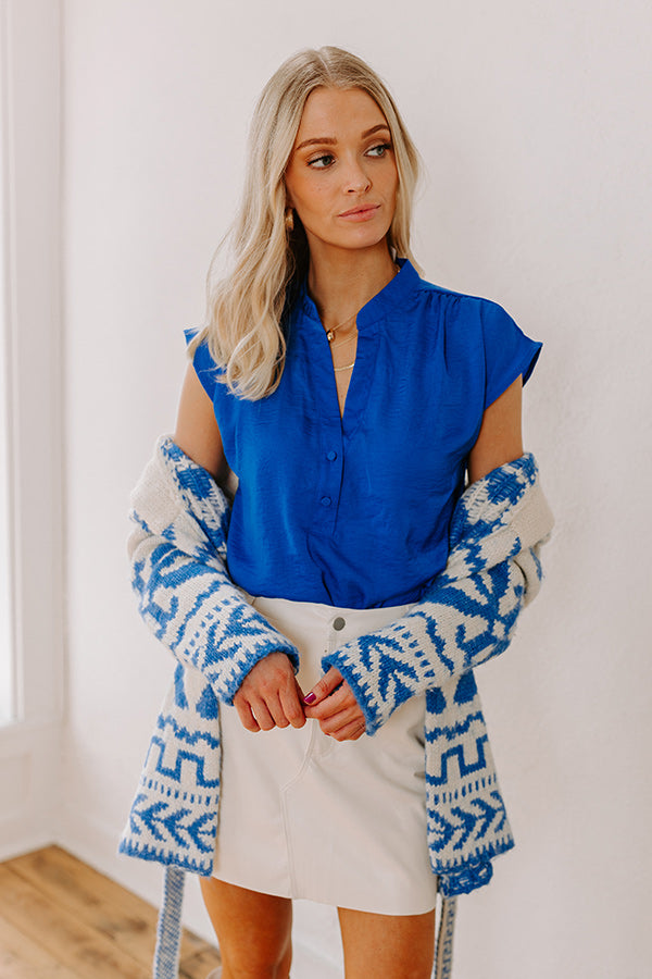 Ultimate Royal Blue Chic Shift Top
