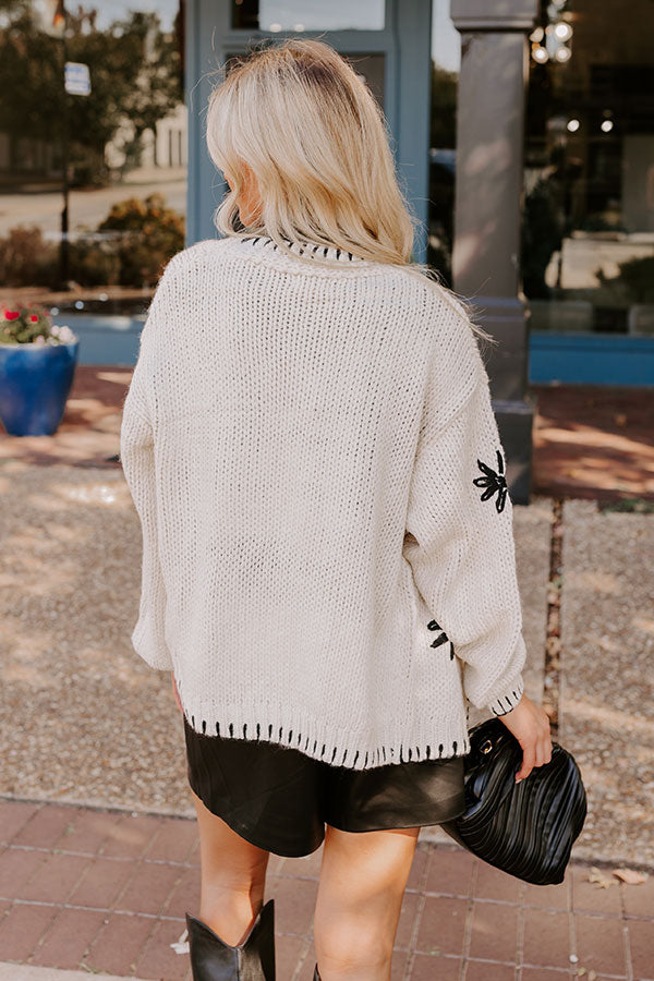 Premium Chai Latte Knit Cardigan - Ivory Cozy Elegance