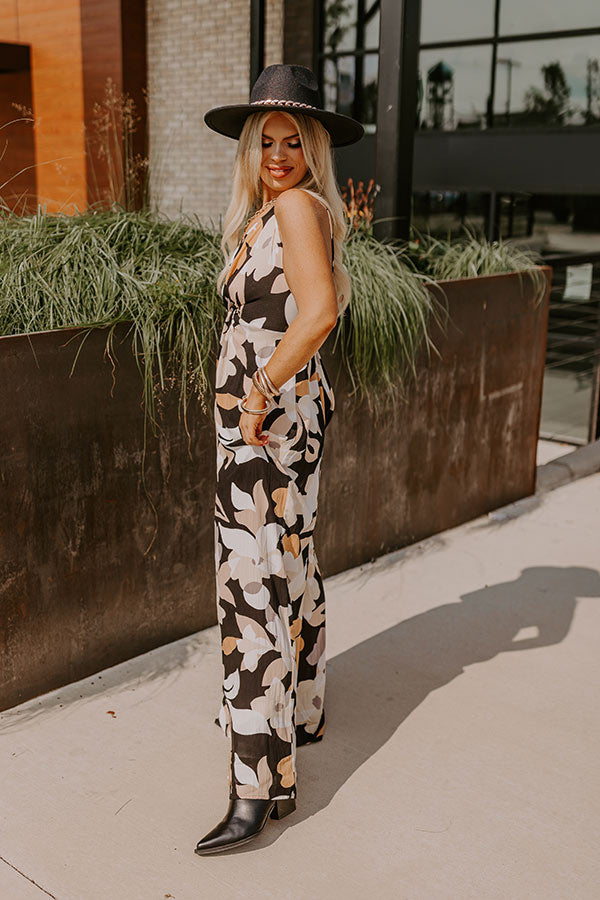 Ultimate Chic Floral Jumpsuit - Black Curves Edition