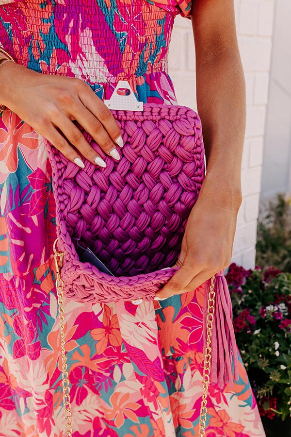 Premium Montego Woven Handbag in Violet - Ultimate Style Upgrade