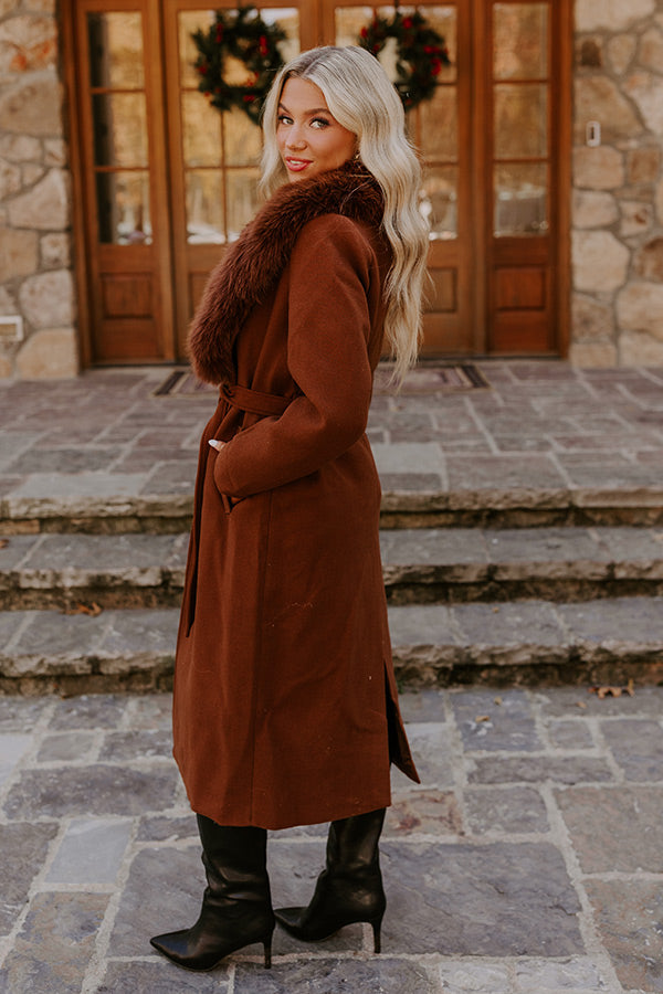 Premium Central Park Stroll Coat in Chocolate - Ultimate Winter Style