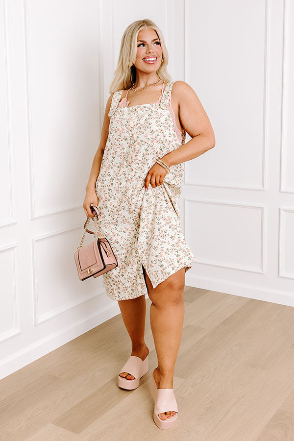 Ultimate Corduroy Floral Dress - Premium Curve Fit