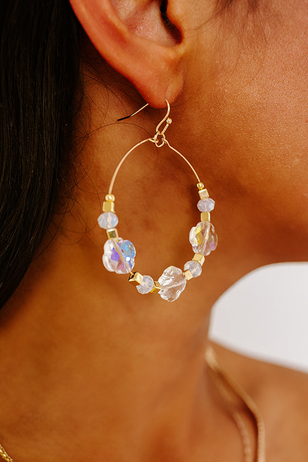 Ultimate Elegance: Clear Clover Dangle Earrings