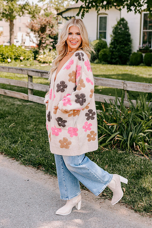 Ultimate Cozy Floral Cardigan - Curves Collection