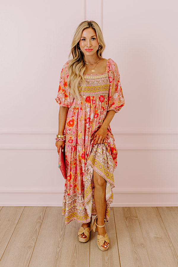 Ultimate Boho Floral Midi Dress