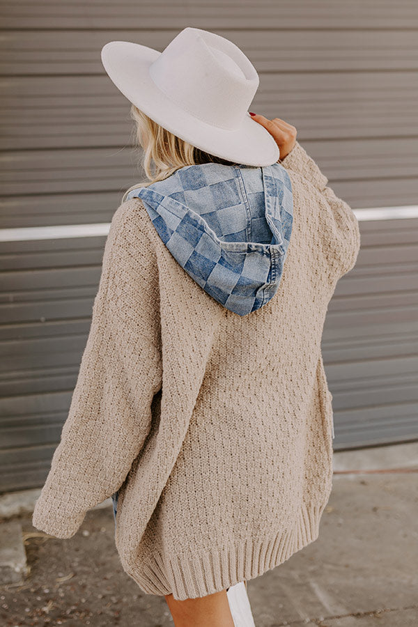 Premium Cafe Cuddles Knit & Denim Jacket