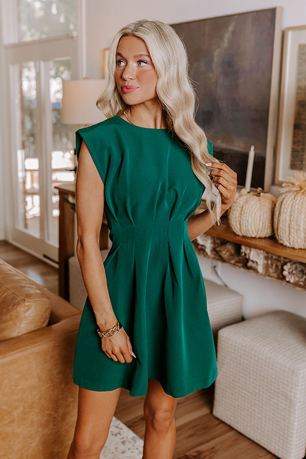 Premium Hunter Green Party Mini Dress - Ultimate Flirty Style